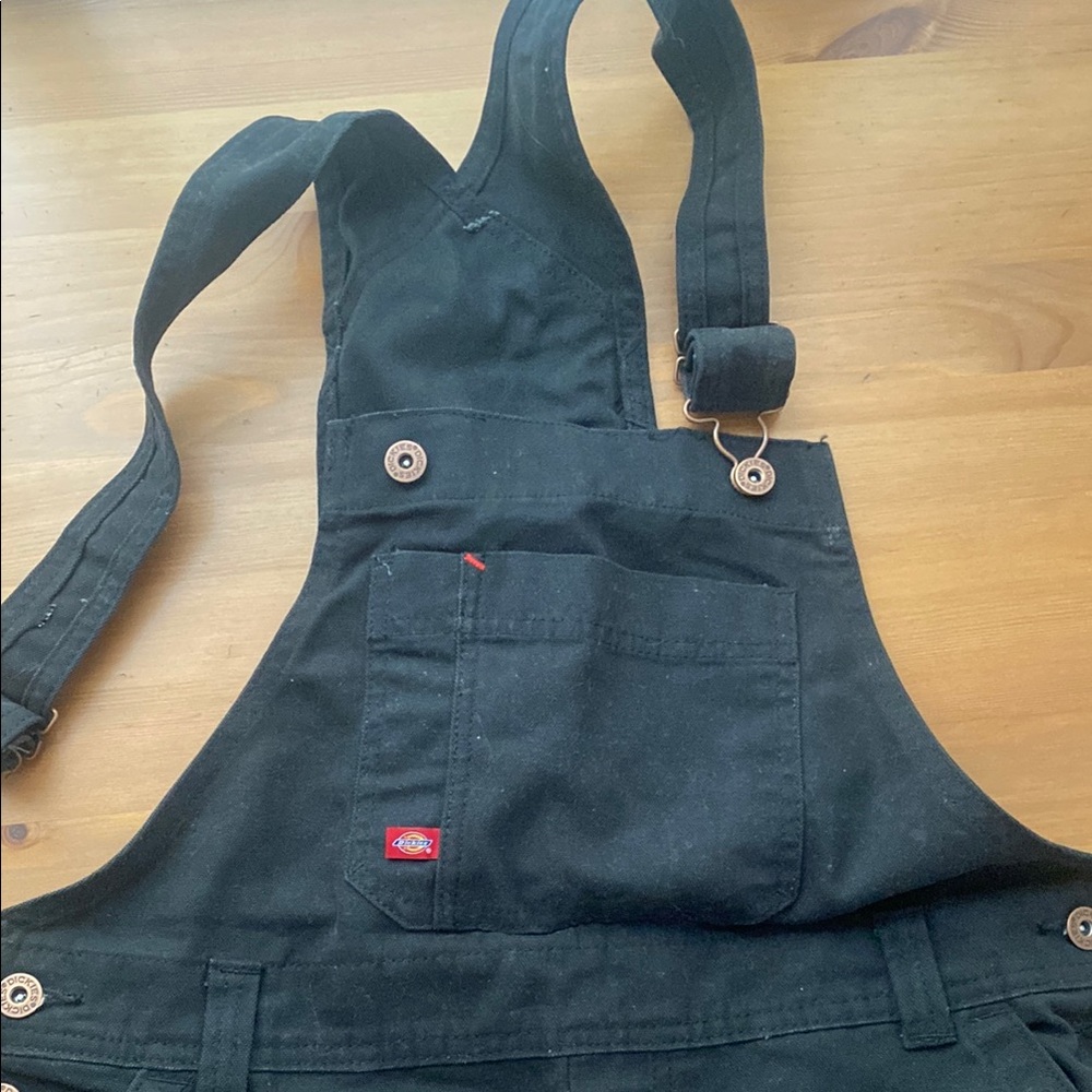Dickies Black Overalls with Pocket
